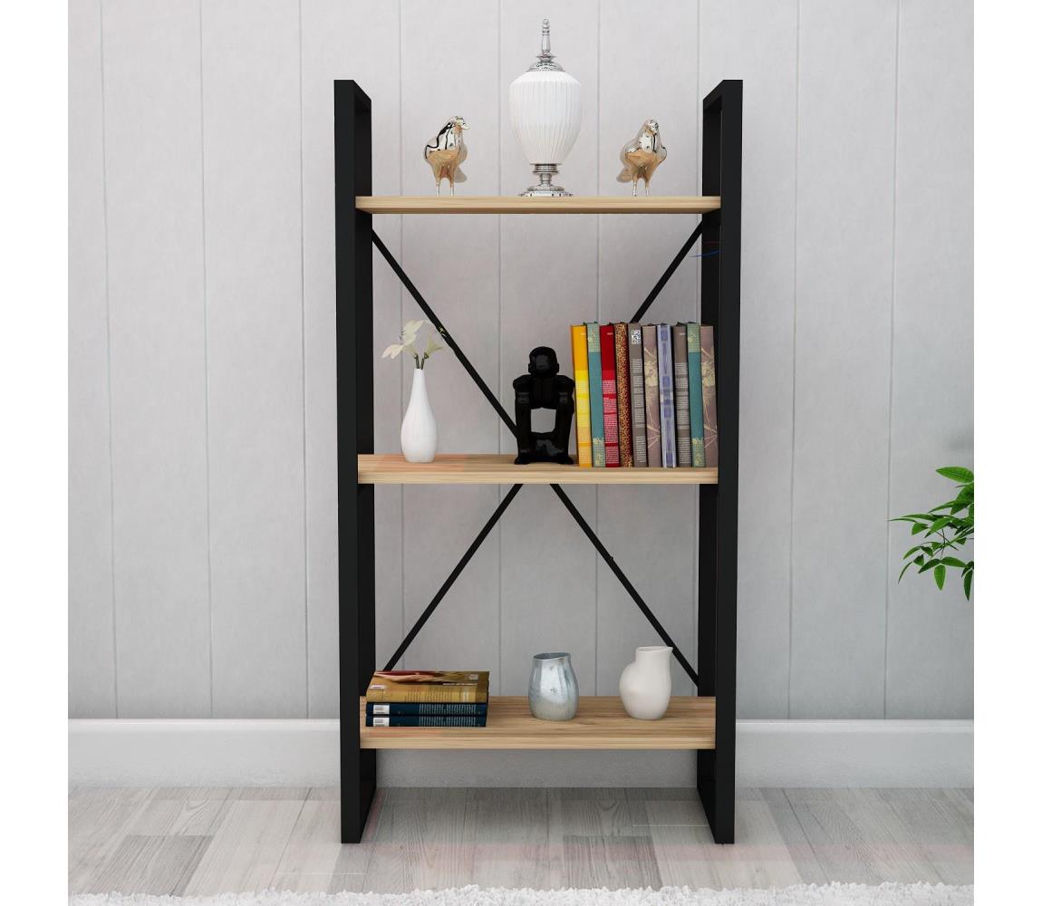 Asir Policový díl ATHENA 101x60 cm béžová/černá AS1151