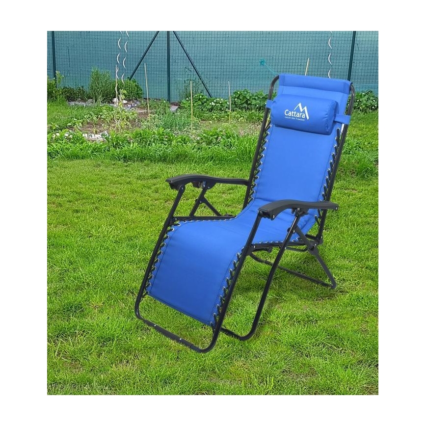 Polohovací kempingové křeslo modrá
