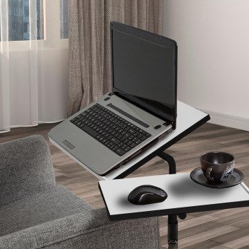 Polohovatelný stůl GLEN 87x60 cm bílá/černá