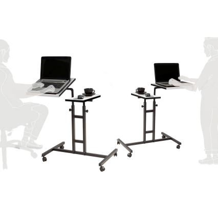 Polohovatelný stůl GLEN 87x60 cm bílá/černá