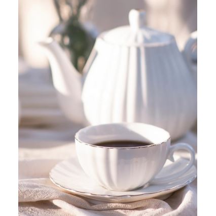 Porcelánová kávová sada 15 ks bílá