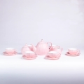Porcelánová kávová sada 15 ks růžová