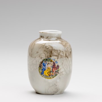 Porcelánová váza 12,5x9 cm hnědá gracie
