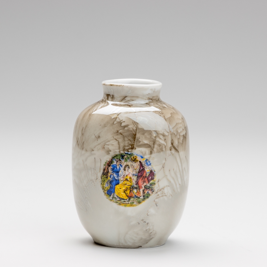 Porcelánová váza 12,5x9 cm hnědá gracie