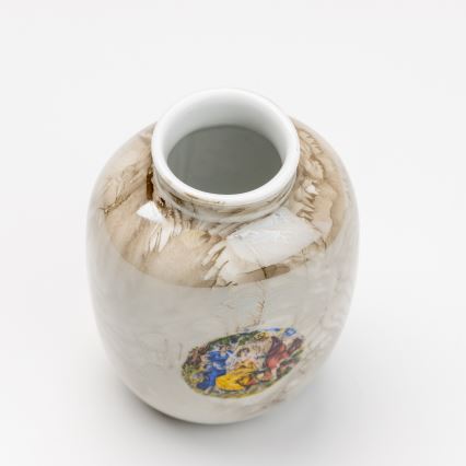 Porcelánová váza 12,5x9 cm hnědá gracie