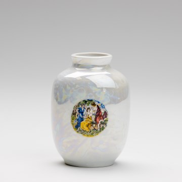 Porcelánová váza 12,5x9 cm perleťová bílá gracie
