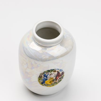 Porcelánová váza 12,5x9 cm perleťová bílá gracie