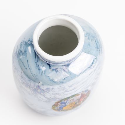 Porcelánová váza 12,5x9 cm perleťová modrá gracie