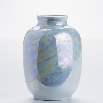 Porcelánová váza 12,5x9 cm perleťová modrá