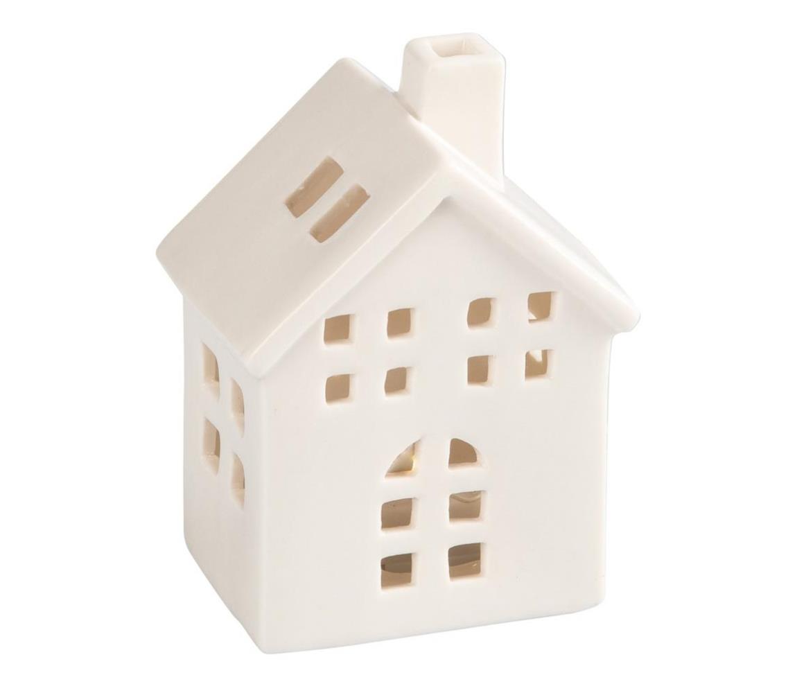 Retlux Porcelánový domek na svíčku 10 cm bílá FT0840