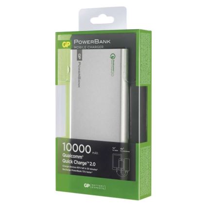 Power Bank 10 000 mAh/3,7 V doba nabíjení 4,5 hodiny