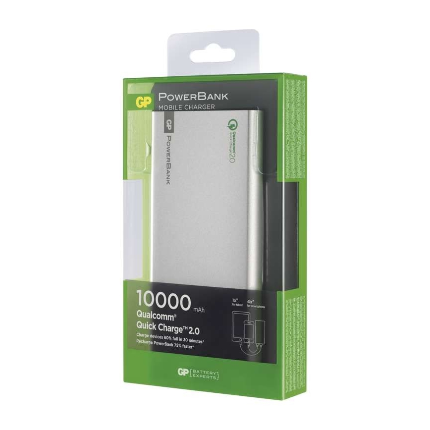 Power Bank 10 000 mAh/3,7 V doba nabíjení 4,5 hodiny