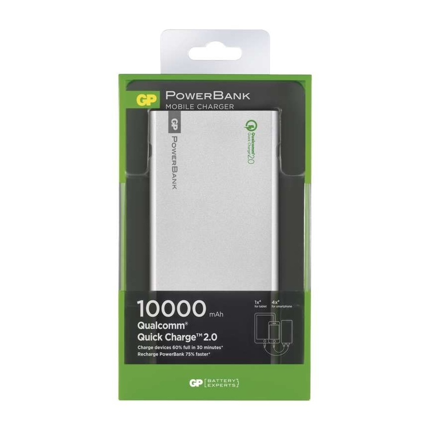 Power Bank 10 000 mAh/3,7 V doba nabíjení 4,5 hodiny