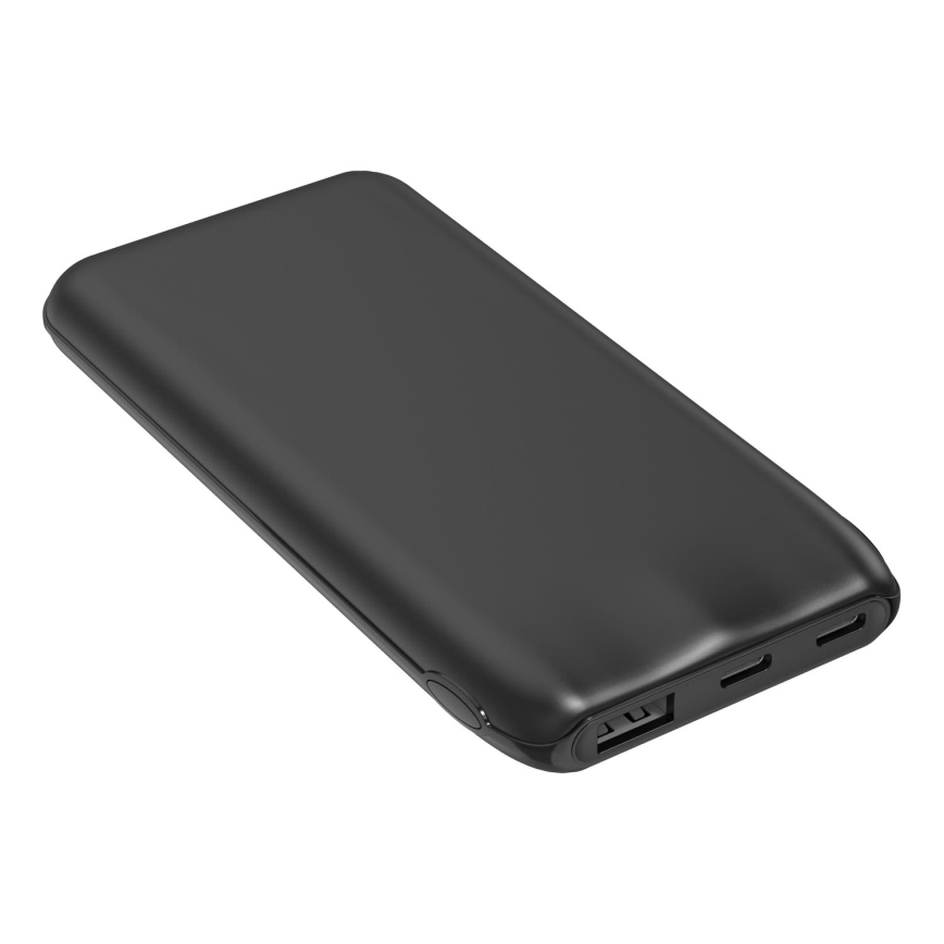 Power Bank 10000 mAh 10W Power Delivery 2xUSB-C + 1xUSB-A černá
