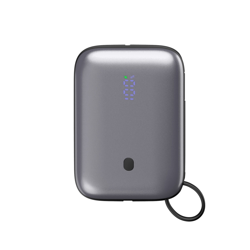 Power Bank 10000 mAh 20W Power Delivery Compact s vestavěným navíjecím USB-C kabelem 1m černá