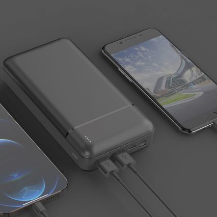 Power Bank 30000 mAh 3,7V černá