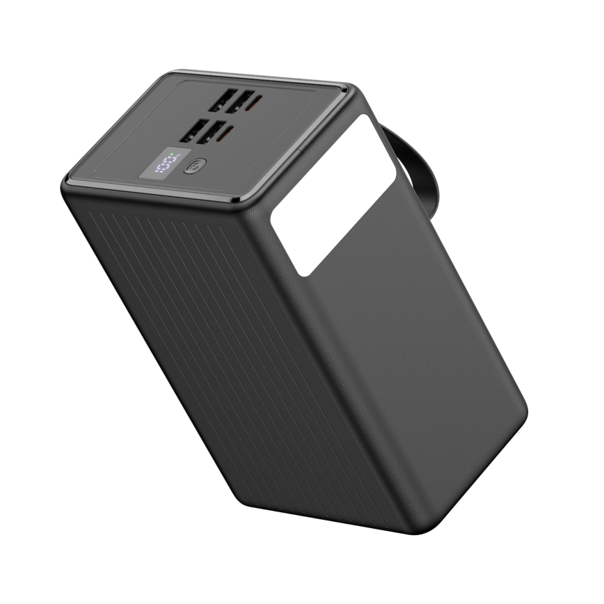 Power Bank 80000 65 W mAh Power Delivery 4xUSB-A + 2xUSB-C s LED svítilnou a USB-C kabelem 1m černá