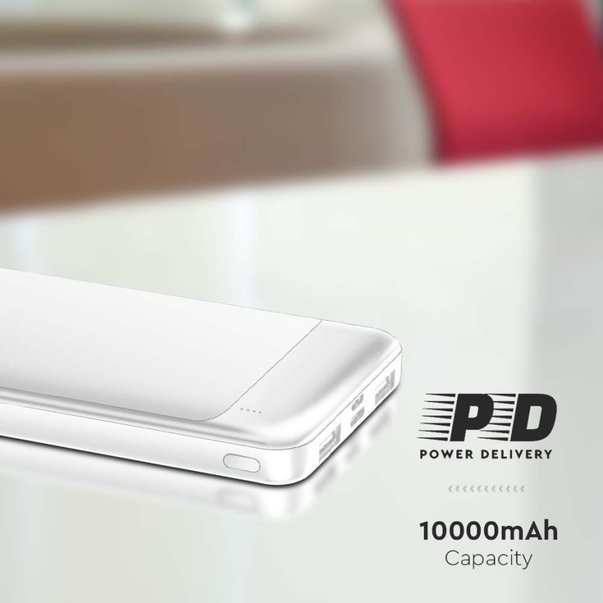 Power Bank Power Delivery 10000mAh/22,5W/5V bílá