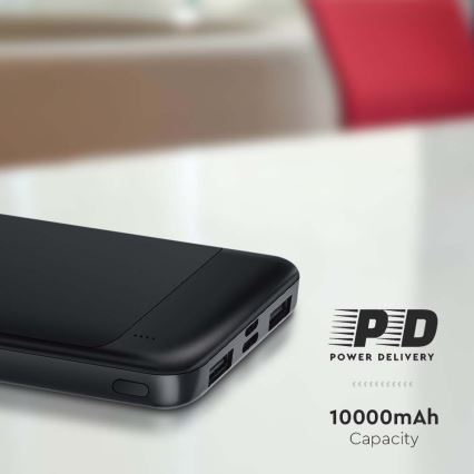 Power Bank Power Delivery 10000mAh/22,5W/5V černá