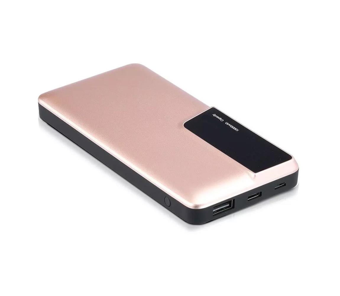 V-Tac Power Bank s displejem 10000mAh/3,7V rose gold VT0199