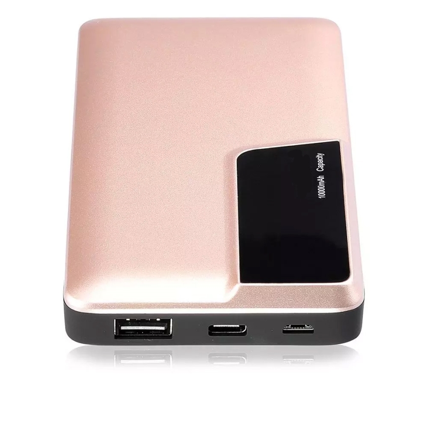 Power Bank s displejem 10000mAh/3,7V rose gold