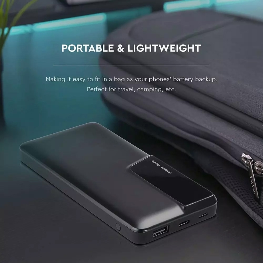 Power Bank s displejem 10000mAh/5V černá