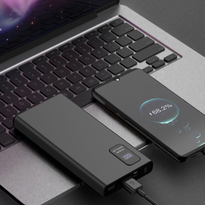 Power Bank s LED displejem Power Delivery 10000 mAh 3,7V černá