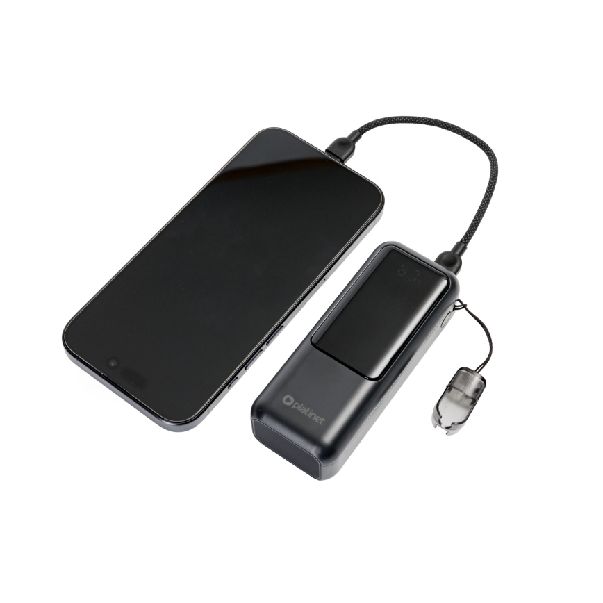 Power Bank s LED displejem Power Delivery 10000 mAh 3,7V černá