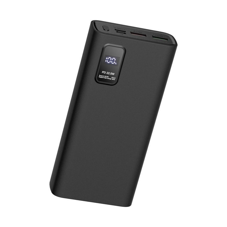 Power Bank s LED displejem Power Delivery 20000 mAh 3,7V černá