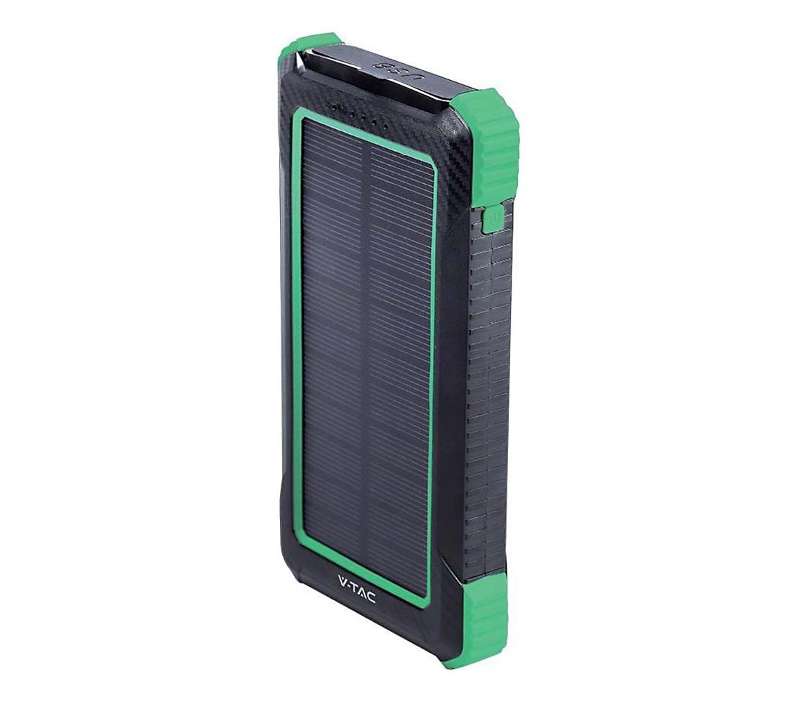 V-Tac Power Bank solární 10000mAh/5V černá VT1221