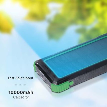 Power Bank solární Power Delivery 10000mAh/10W/5V černá