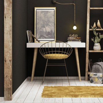 Pracovní stůl VERONIKA 100x60 cm bílá/béžová