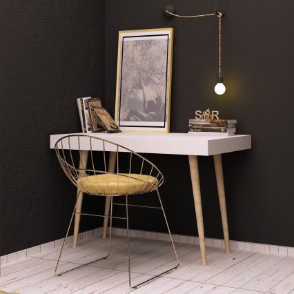 Pracovní stůl VERONIKA 100x60 cm bílá/béžová