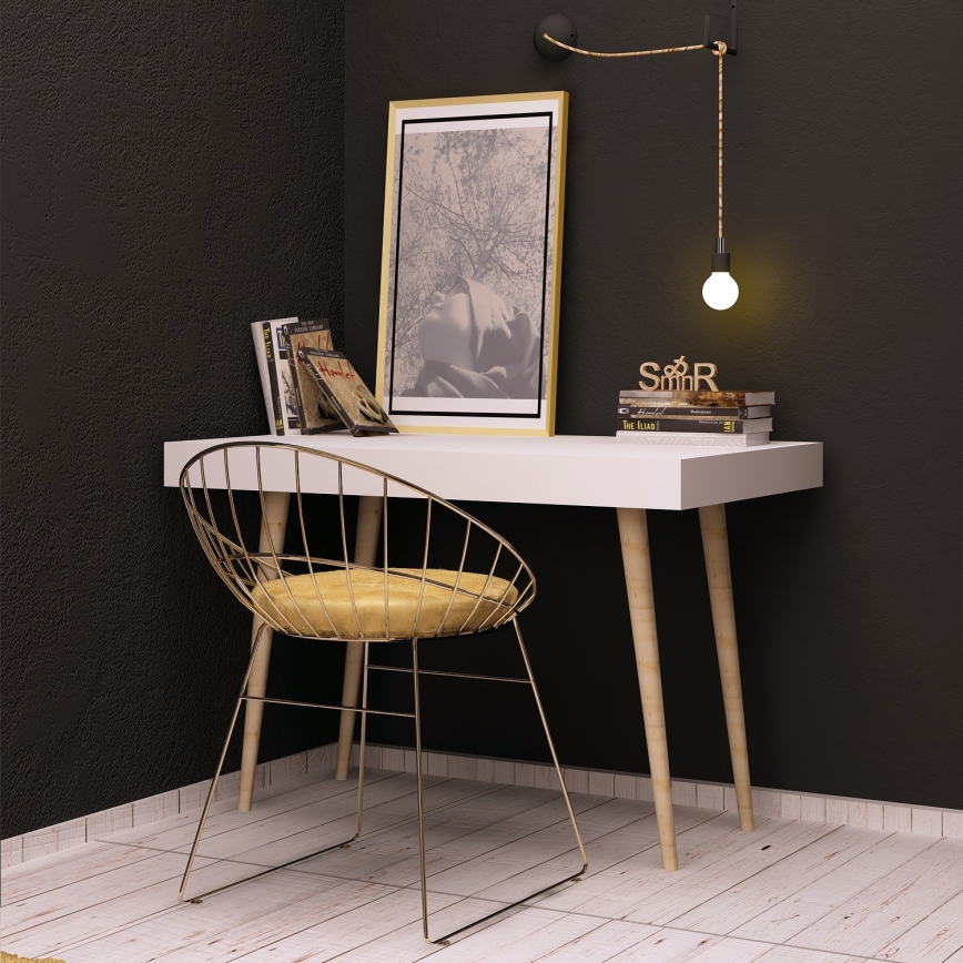 Pracovní stůl VERONIKA 100x60 cm bílá/béžová