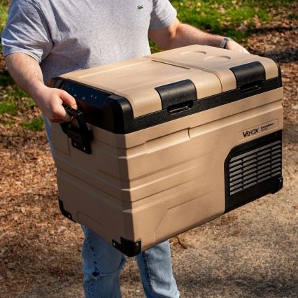 Přenosná autochladnička s LCD displejem 39 l 230V/12V/24V hnědá