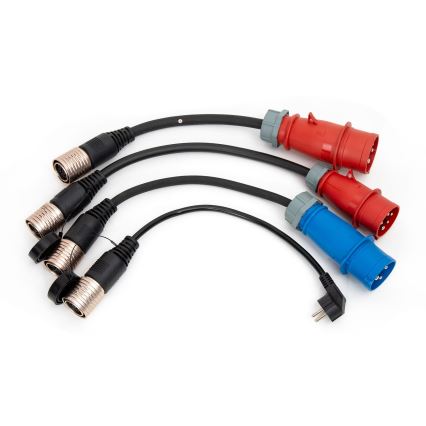 Přenosná nabíječka pro elektromobily se 4 adaptéry Type 2 32A/480V 22kW 7m IP67