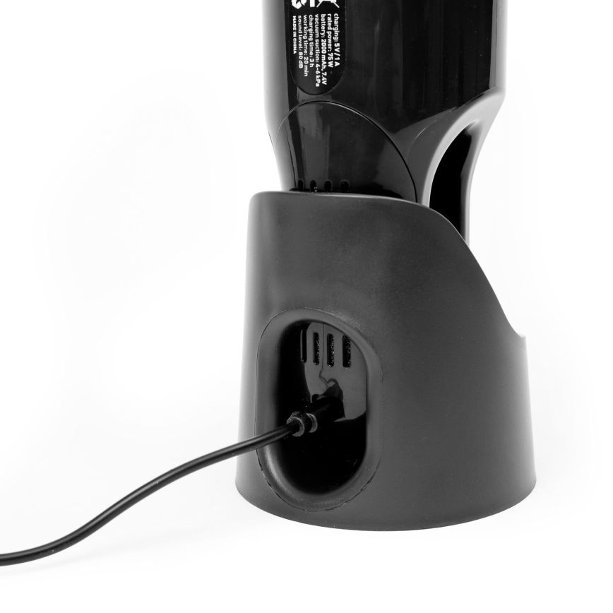 Přenosný nabíjecí vysavač do auta 75W/2000 mAh černá
