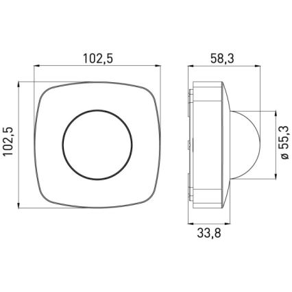 Prezenční hlásič PRES SENSOR 2000W bílá