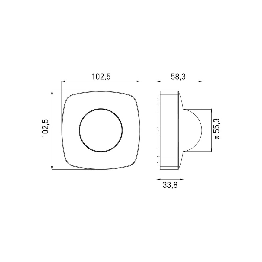 Prezenční hlásič PRES SENSOR 2000W bílá