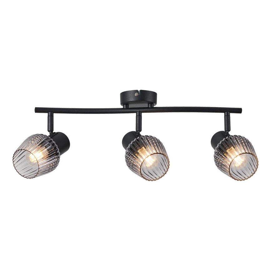 Prezent 14102 - Bodové svítidlo OASIS 3xE27/60W/230V černá/kouřová