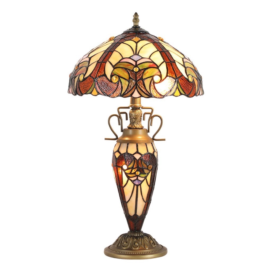Prezent 1702 - Stolní lampa TIFFANY 2xE27/60W + 1xE14/7W/230V