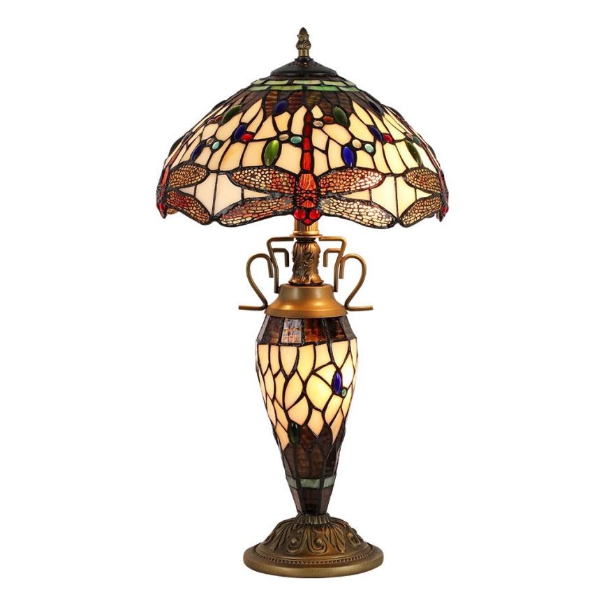 Prezent 1710 - Stolní lampa TIFFANY 2xE27/60W + 1xE14/7W/230V