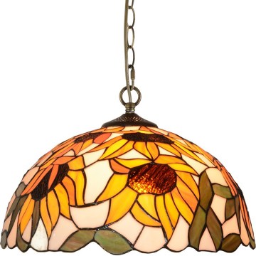 Prezent 238 - Lustr na řetězu TIFFANY 2xE27/60W/230V