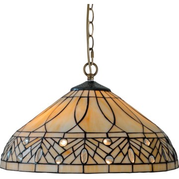 Prezent 241 - Lustr na řetězu TIFFANY 2xE27/60W/230V