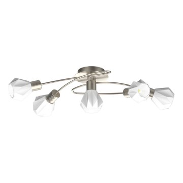 Prezent 27512 - Přisazený lustr METIS 5xE14/40W/230V matný chrom