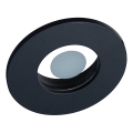 Prezent 71115 - Koupelnové podhledové svítidlo FAY 1xGU10/50W/230V pr. 8,5 cm IP44 černá