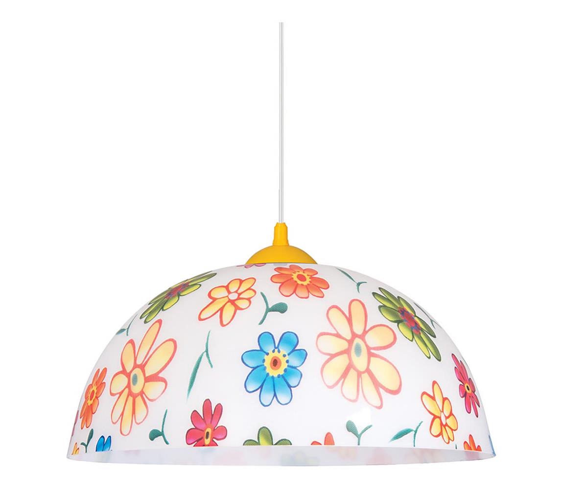 Prezent Prezent 74202 - Dětský lustr na lanku FLOWERS 1xE27/60W/230V 74202