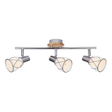 Prezent 75452 - Bodové svítidlo PADRE 3xE14/40W/230V dub