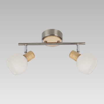 Prezent 75566 - Stropní bodové svítidlo TONG 2x14/25W/230V jasan