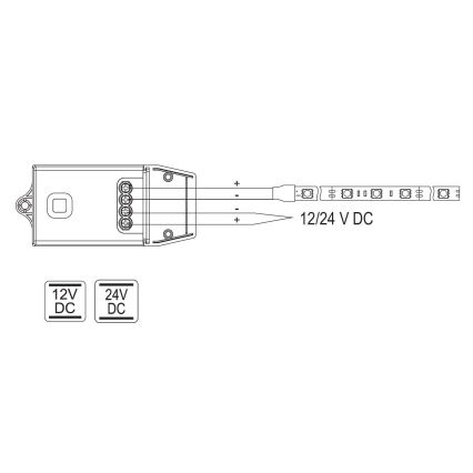Přijímač pro kinetické bezdrátové vypínače 12/24V